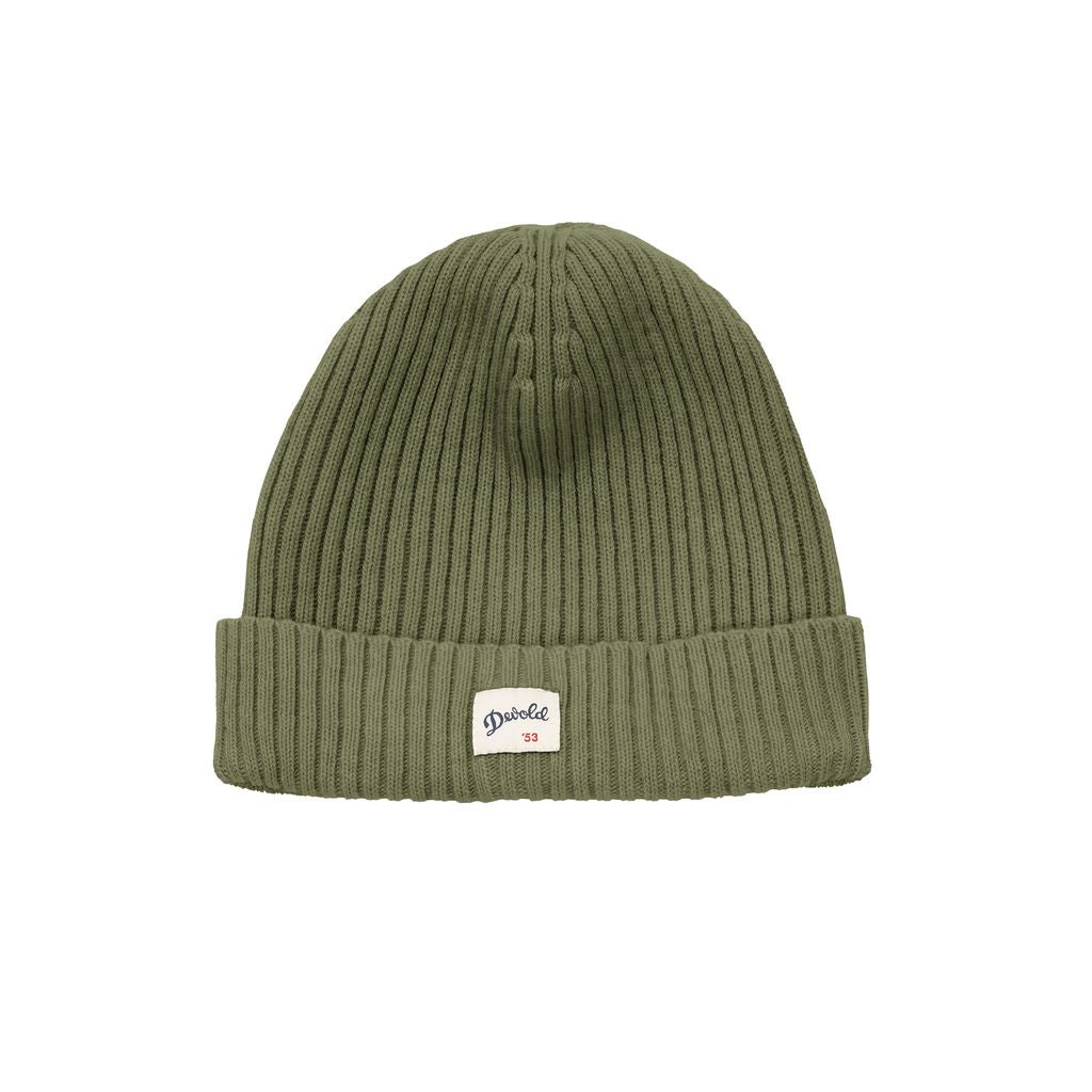Devold - Archive Beanie | muts van merinowol Lichen Green