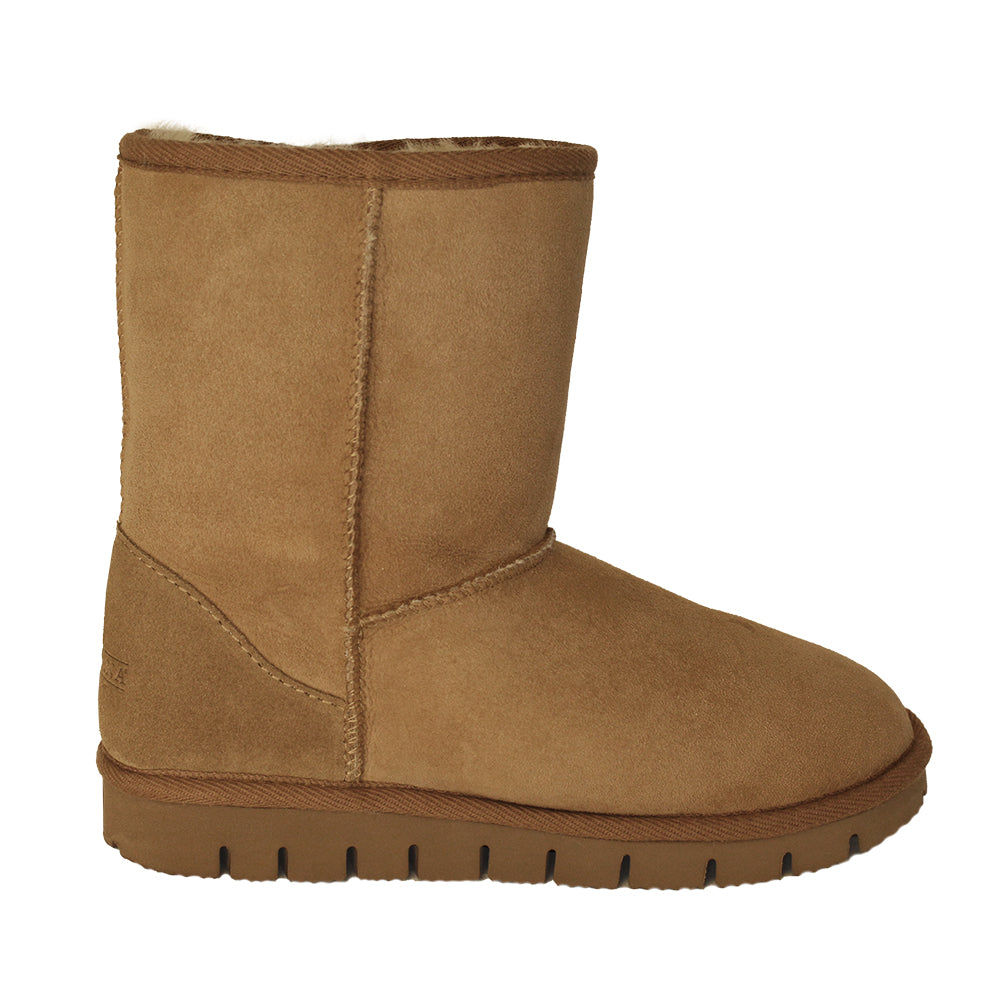 Texelana Struun | Premium pantoffel laars van schapenvacht Cognac