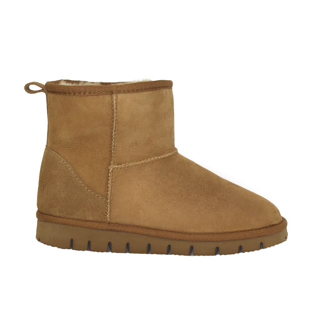 Texelana Zilt | Premium pantoffel laars van schapenvacht Cognac