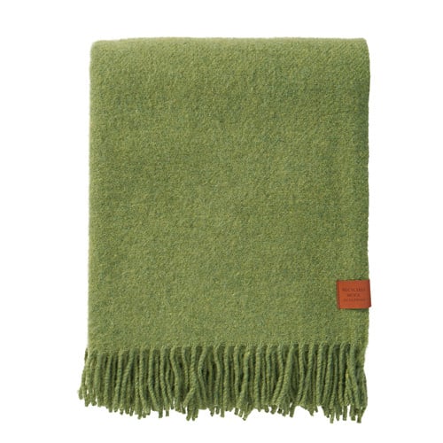 Klippan - True | wollen plaid van gerecyclede- en lamswol Green 130x180 cm.