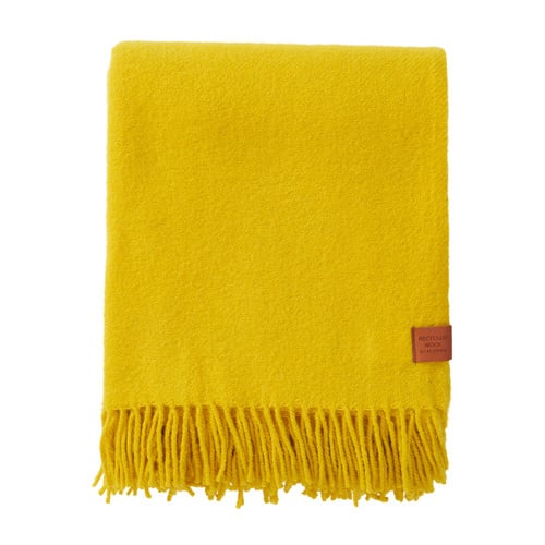 Klippan - True | wollen plaid van gerecyclede- en lamswol Yellow Straw 130x180 cm.