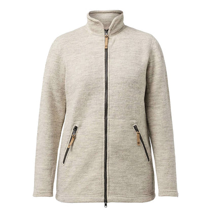 Ivanhoe Knitted in Sweden - NLS Twig Long FZ | damesvest met rits