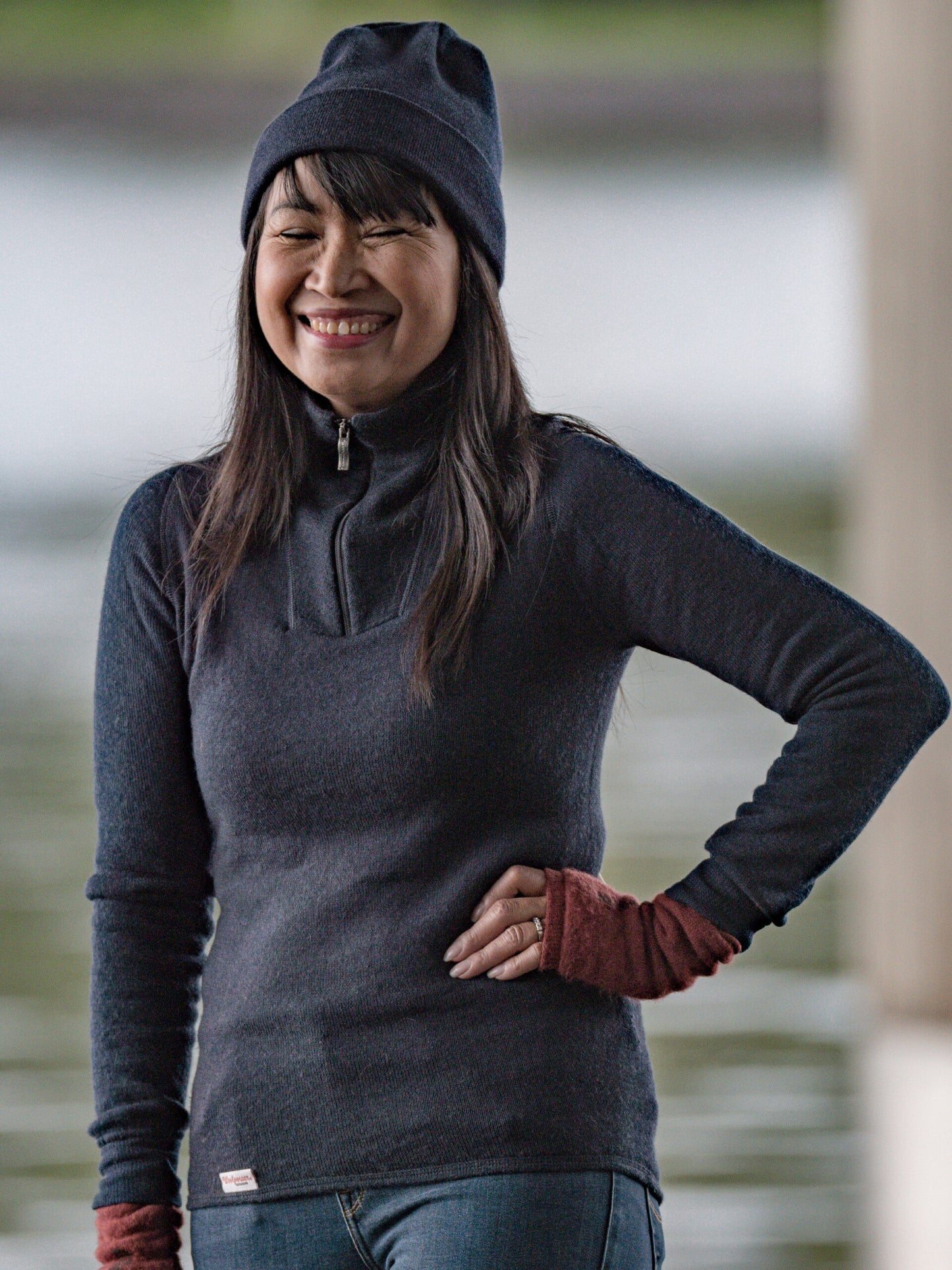 Woolpower - Zip turtleneck 200 | wollen thermoshirt met col