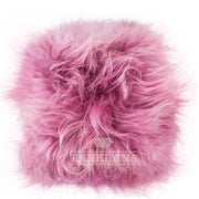 Texelana - sierkussen van schapenvacht | langharig - enkelzijdig Dusty rose