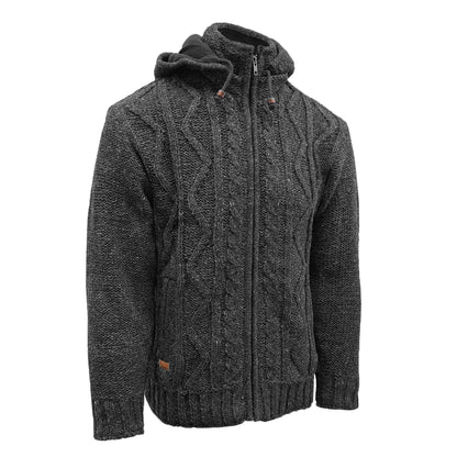 Planet Wool - Cable Knit | wollen herenvest met fleecevoering