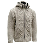 Planet Wool - Cable Knit | wollen herenvest met fleecevoering Off white