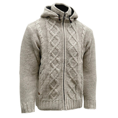 Planet Wool - Cable Knit | wollen herenvest met fleecevoering
