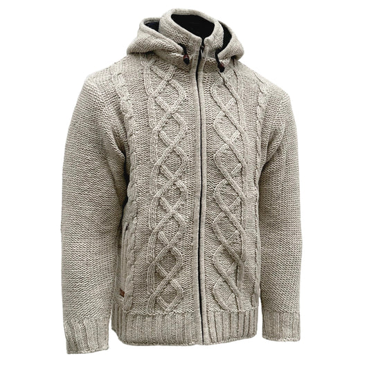 Planet Wool - Cable Knit | wollen herenvest met fleecevoering