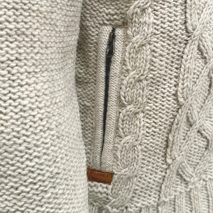 Planet Wool - Cable Knit | wollen herenvest met fleecevoering