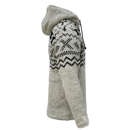 Planet Wool - Cross design | wollen vest met fleecevoering