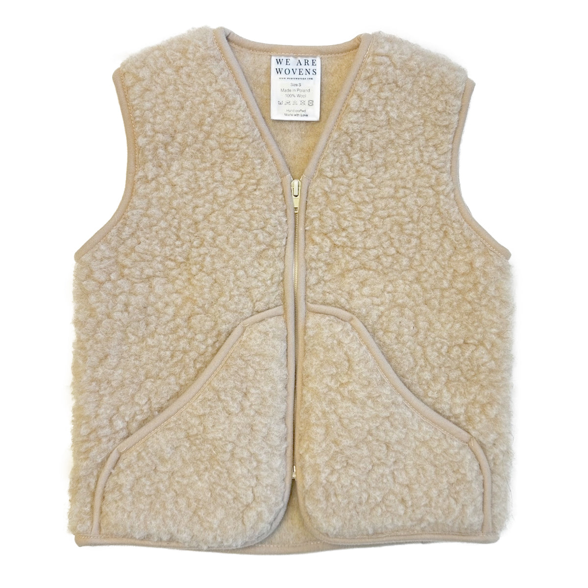 We are Wovens - Kids vest zipper | wollen kinder bodywarmer