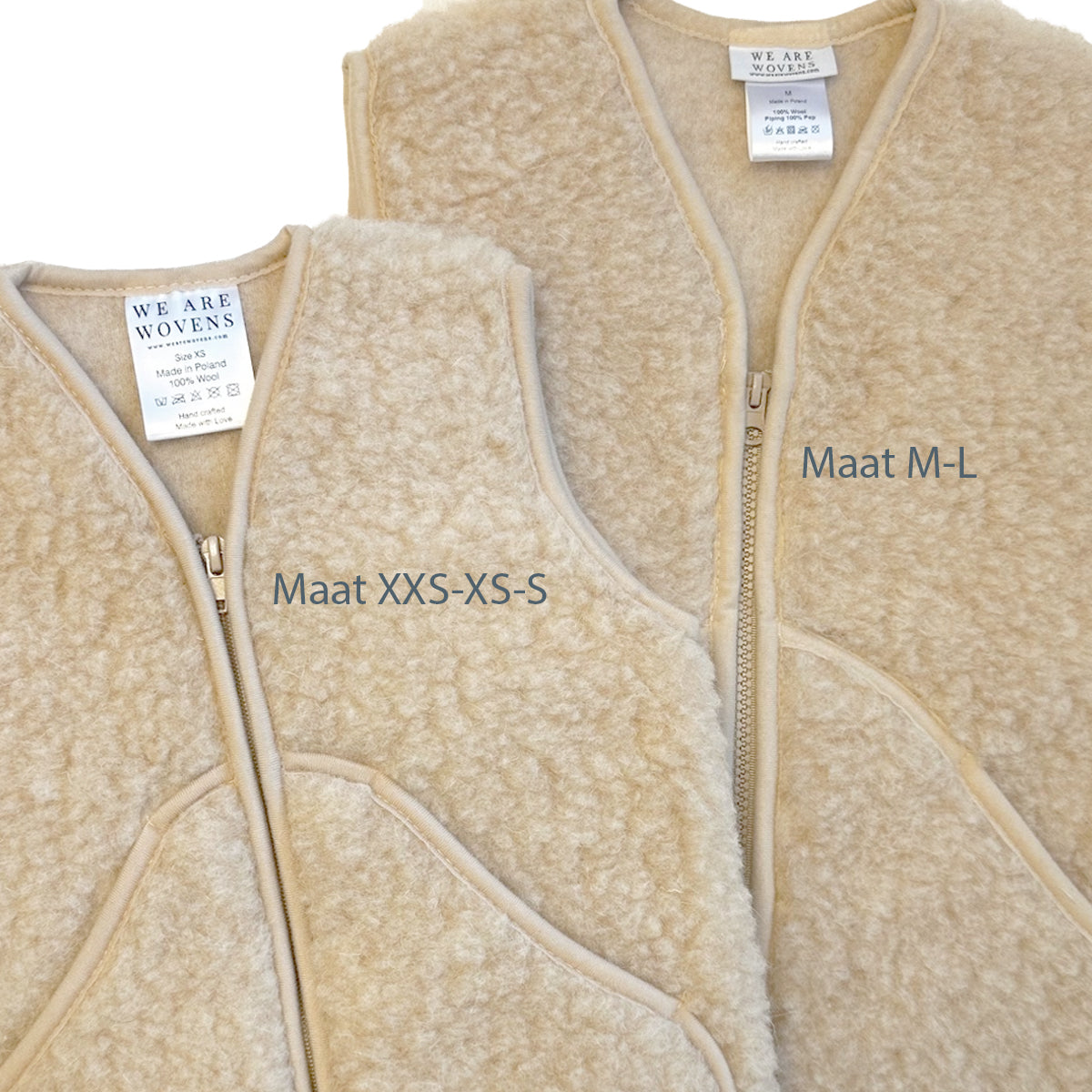 We are Wovens - Kids vest zipper | wollen kinder bodywarmer