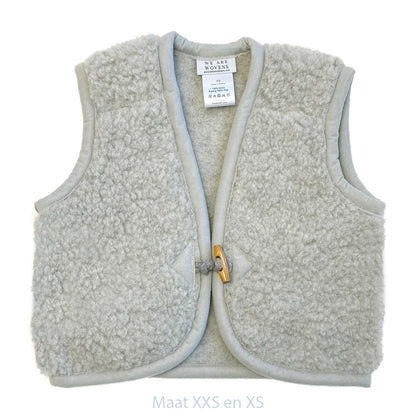 We are Wovens - Kids vest button | wollen kinder bodywarmer Earl grey