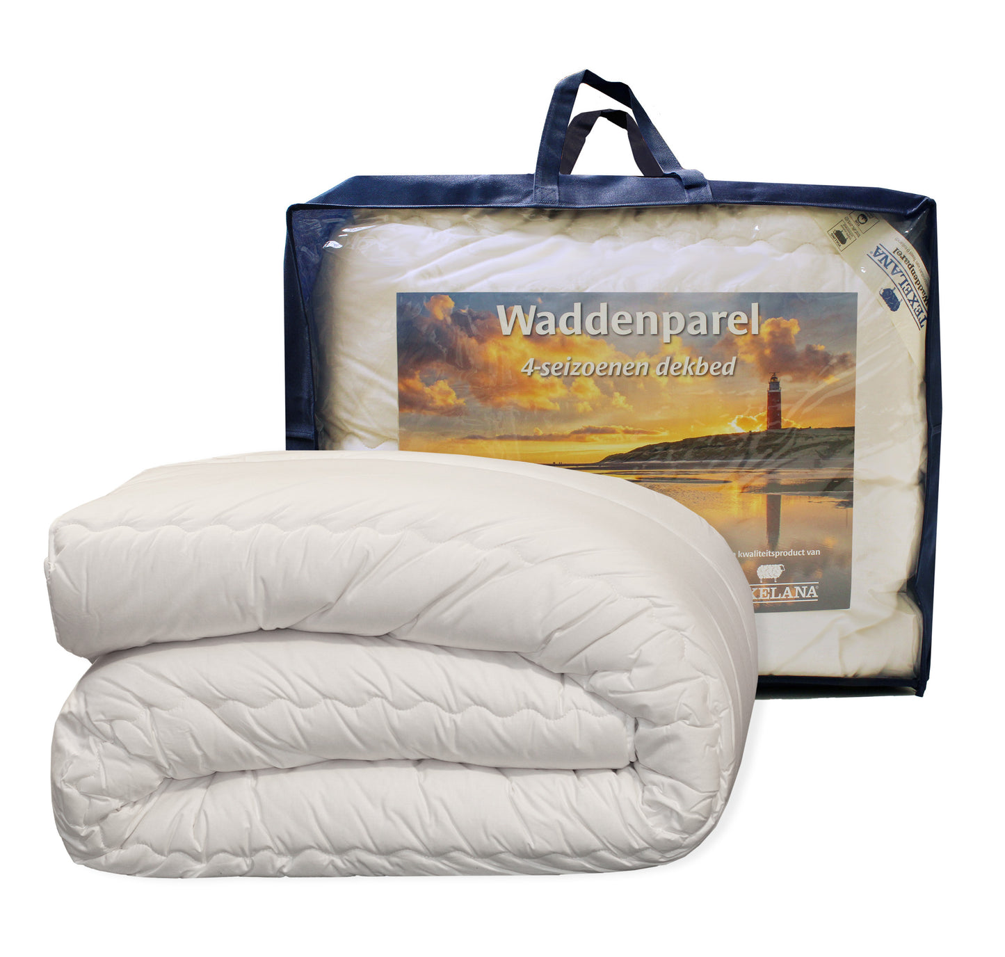 Texelana - Waddenparel | 4-Jahreszeiten-Bettdecke mit Wollfüllung