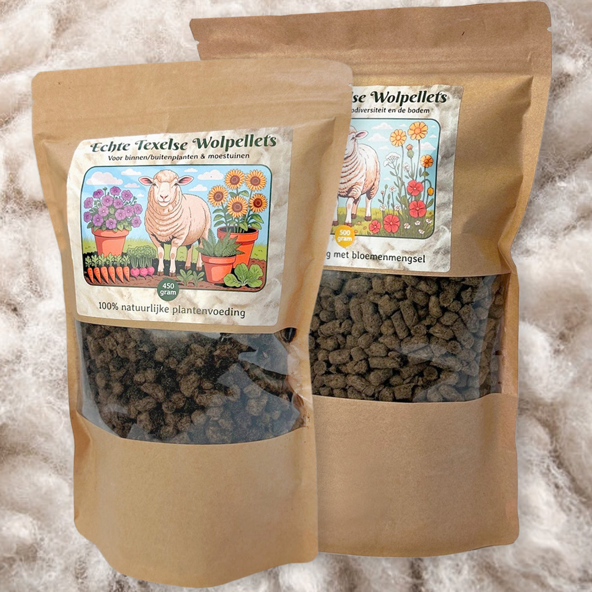 Echte Texelse Wolpellets van Texelse schapenwol