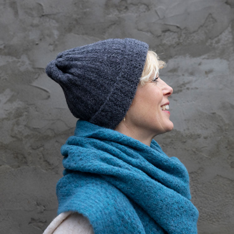 De Reuver - Patty | wollen muts Steel grey