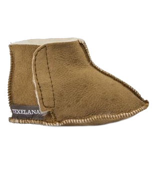 Texelana Marel | babypantoffel van schapenvacht Bruin