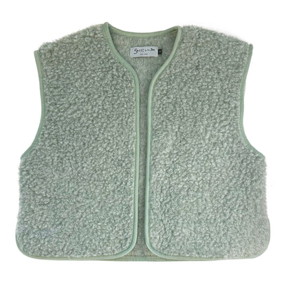 Yoko Wool - Camy vest | bodywarmer van wolborg Green
