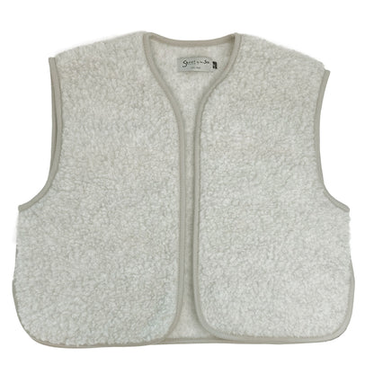 Yoko Wool - Camy vest | bodywarmer van wolborg Light grey