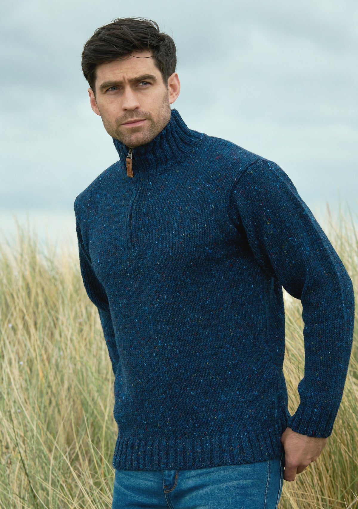 West End - Z2040 | wollen schipperstrui Denim blue