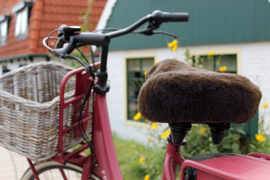 Texelana | schapenvacht zadeldekje voor fietszadel