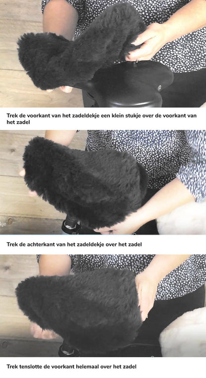 Texelana | schapenvacht zadeldekje voor fietszadel