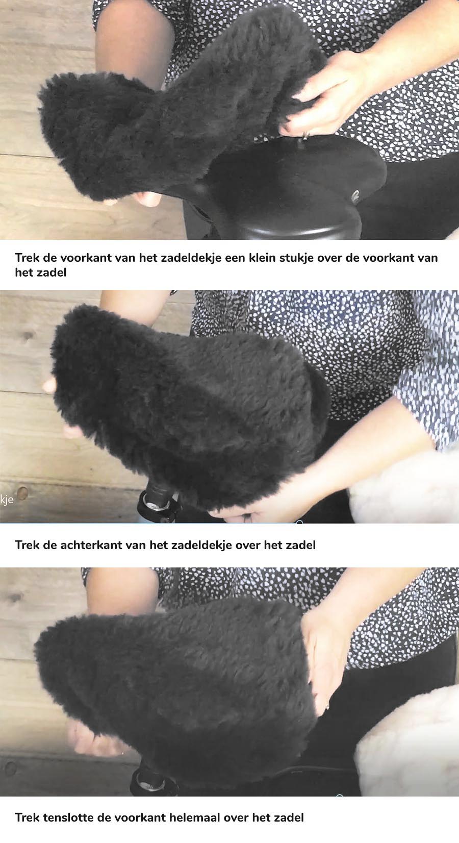 Texelana | Fluffy schapenvacht zadeldekje voor fiets