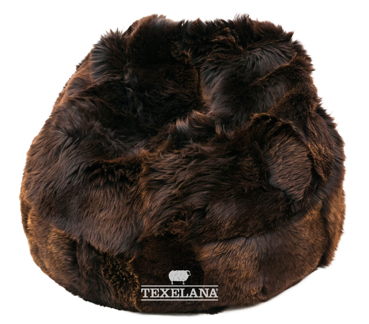 Texelana - zitzak van schapenvachten Bruin