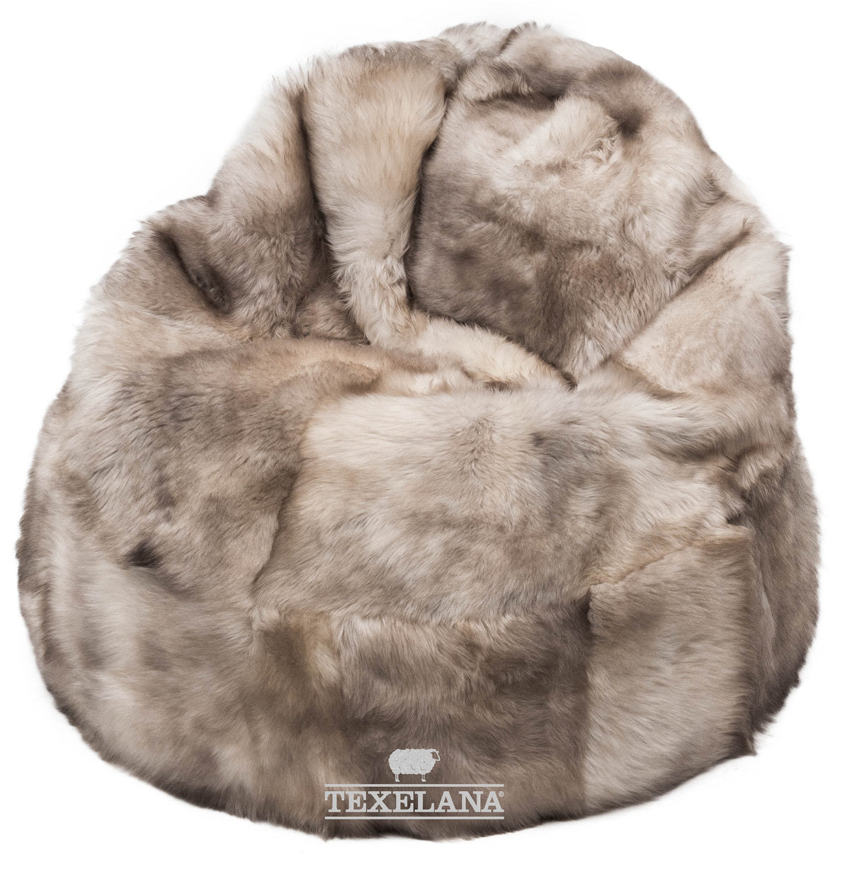 Texelana - zitzak van schapenvachten Gemêleerd off white