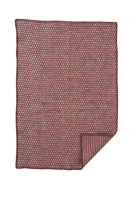 Klippan - Knut Baby | wiegdeken van lamswol Rose Brown 65x90 cm.