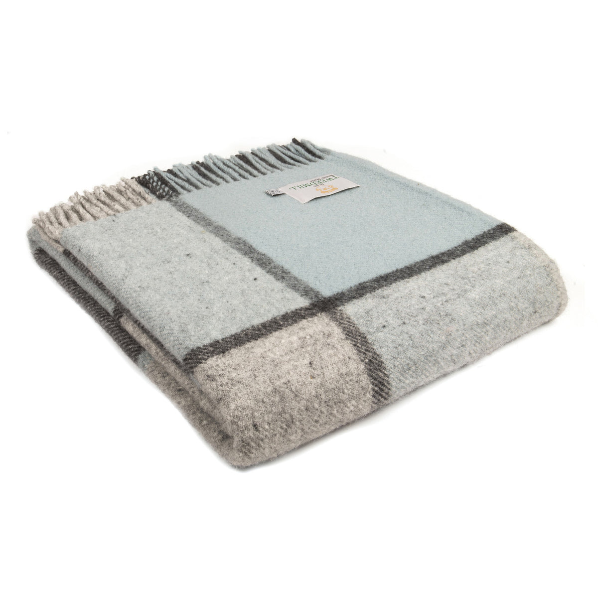 Tweedmill - Block Check | wollen plaid Duck Egg