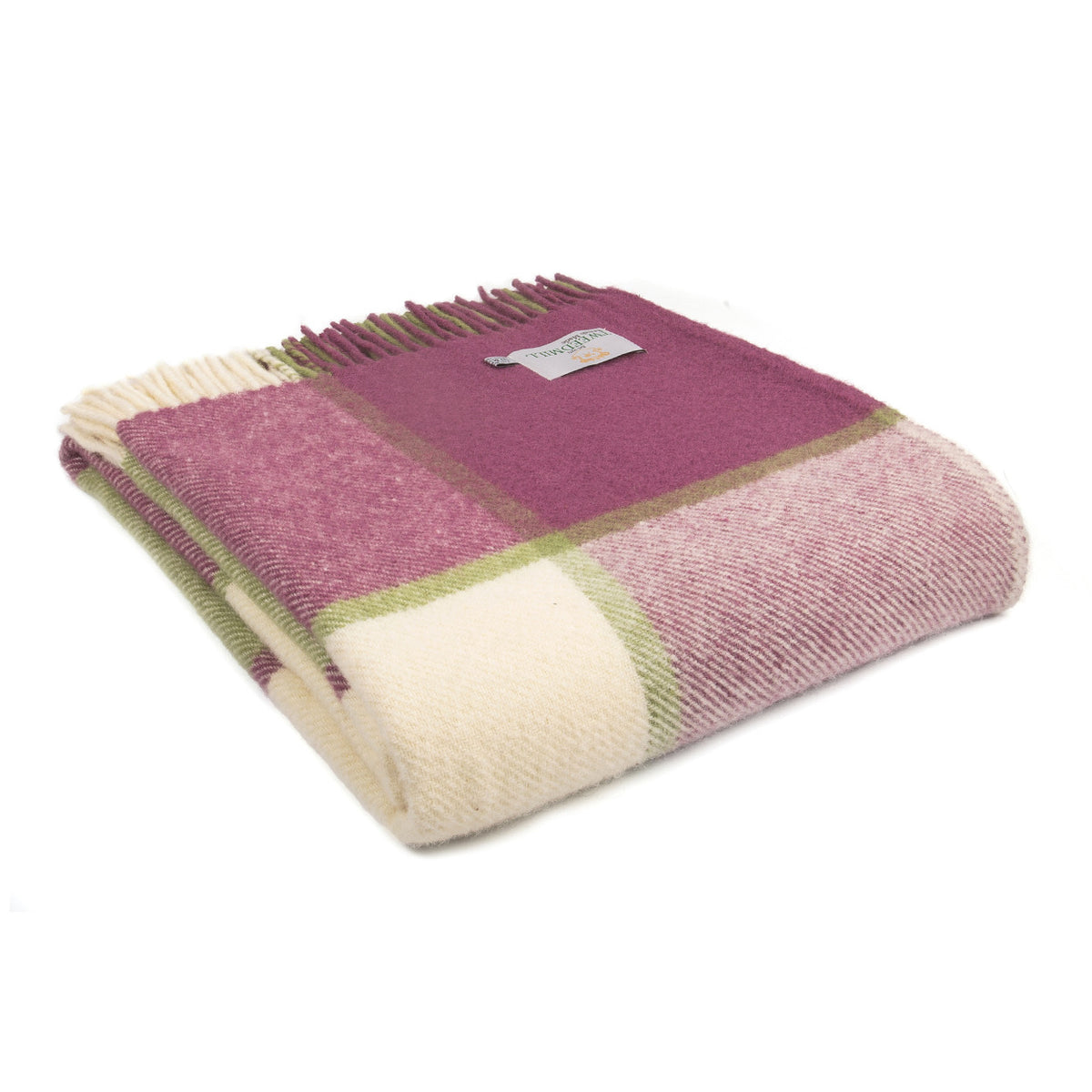 Tweedmill - Block Check | wollen plaid Raspberry