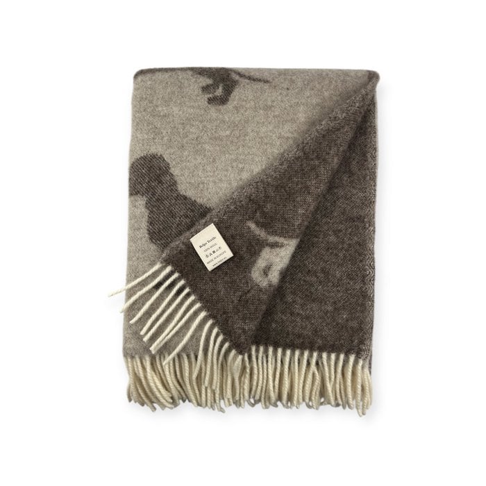 Belpo - Plaid teckel | wollen plaid met teckelprint