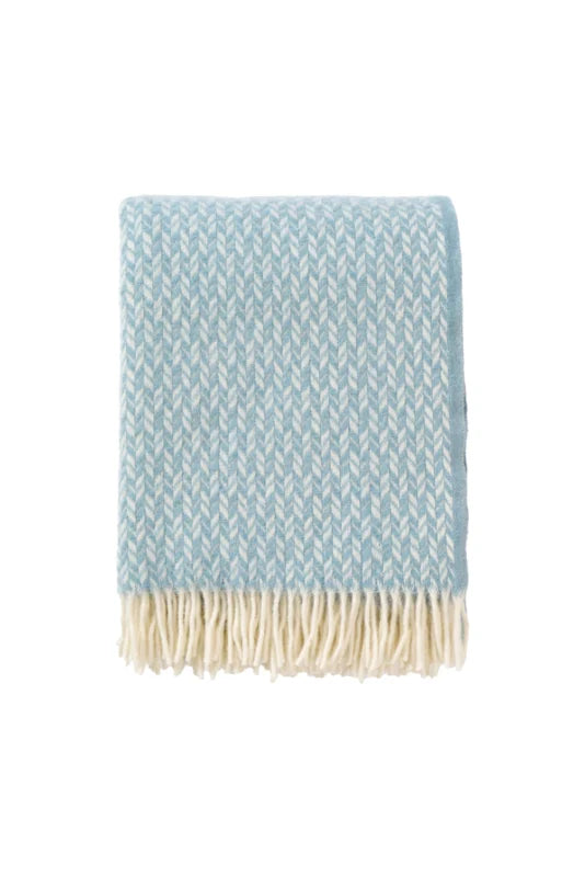 Klippan - Lovik | plaid met gerecyclede wol Heavenly Blue