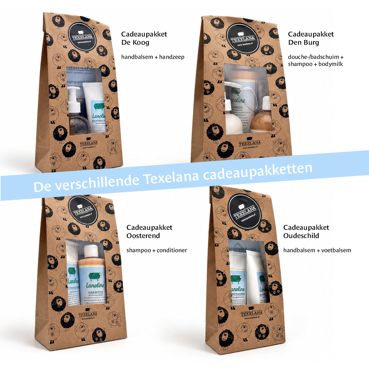Texelana - cadeaupakket Den Burg | douche-/badschuim + shampoo + bodymilk