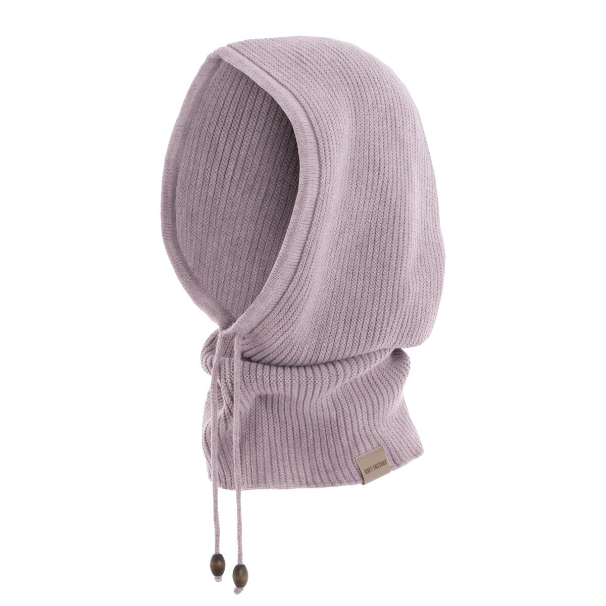 Knit Factory - Evy Colsjaal met capuchon Mauve