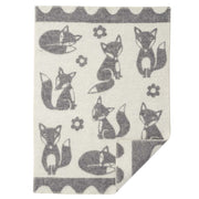 Klippan - Fox baby | wiegdeken van lamswol Grey