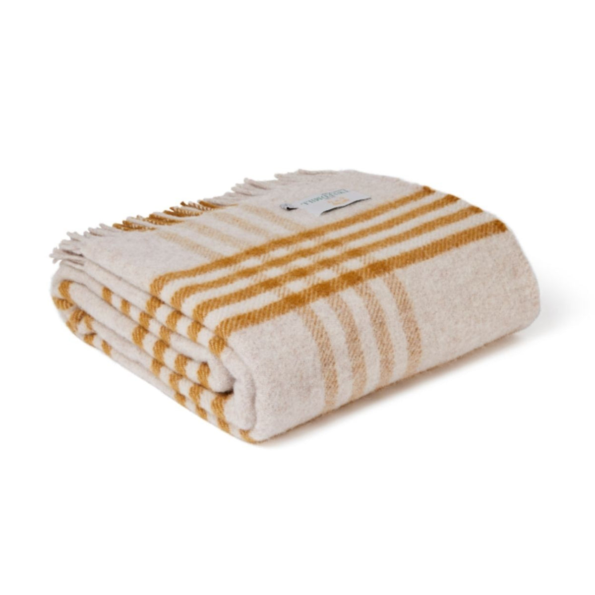 Tweedmill - Hex Check King Size | wollen plaid XL English Mustard