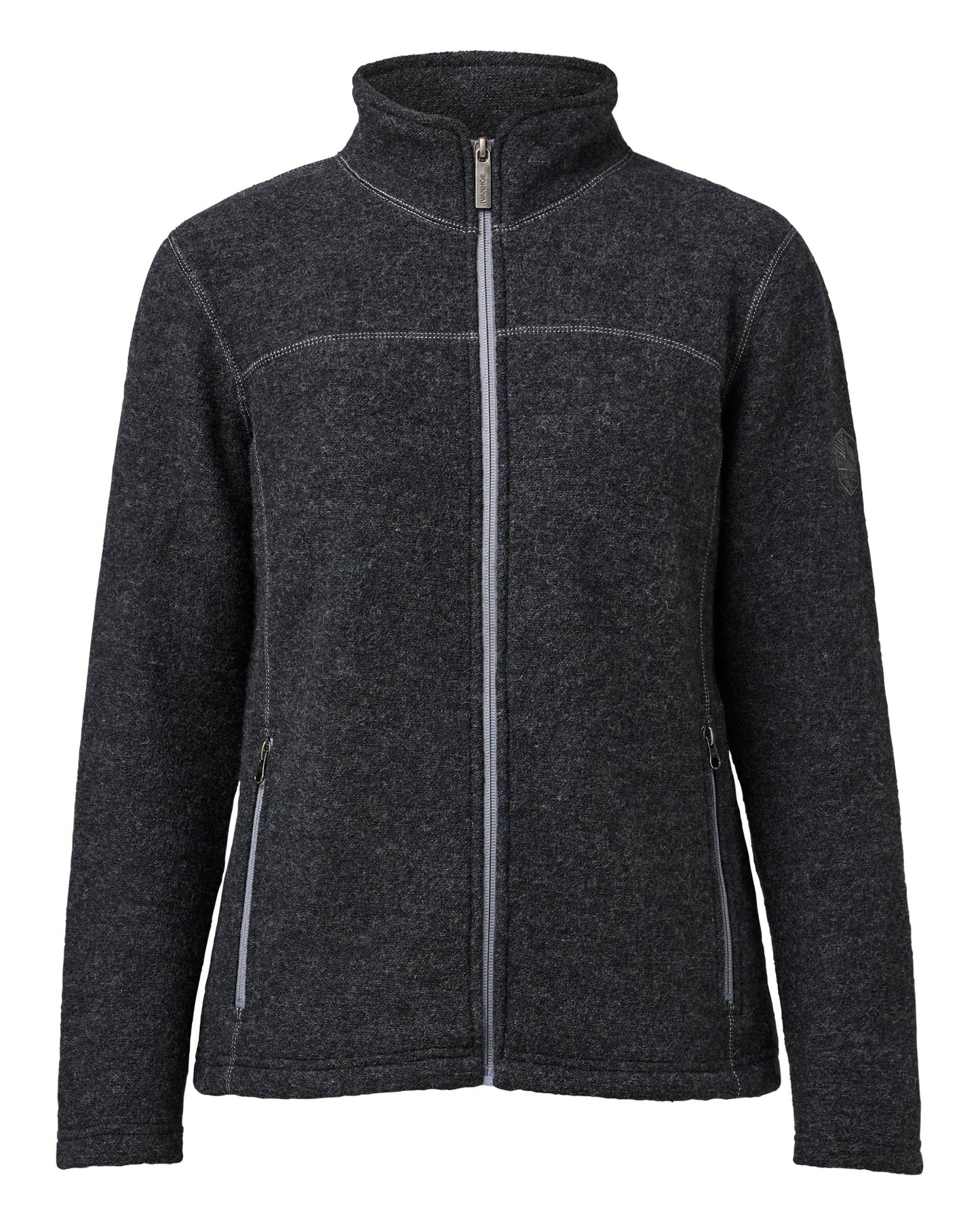 Ivanhoe Knitted in Sweden - Beata FZ | wollen damesjack Graphite marl