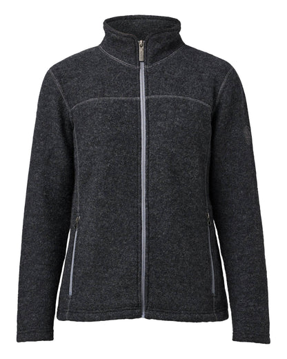 Ivanhoe Knitted in Sweden - Beata FZ | wollen damesjack Graphite marl