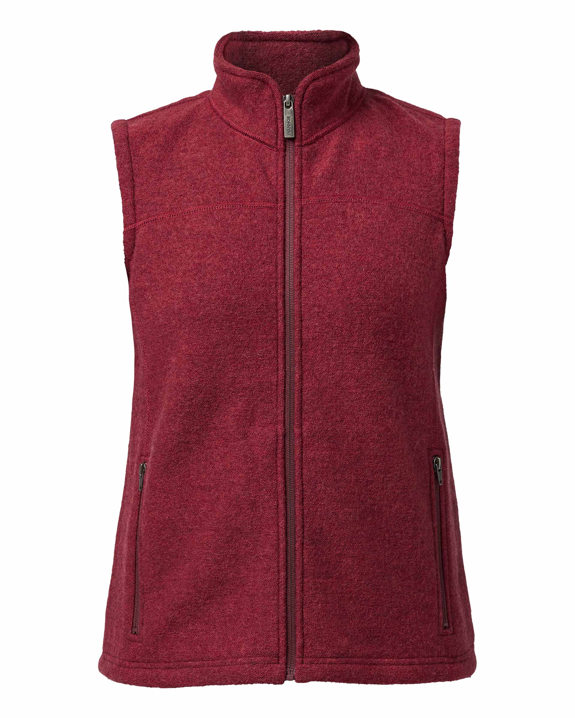 Ivanhoe Knitted in Sweden - Beata Vest | wollen dames bodywarmer Deep red