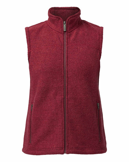 Ivanhoe Knitted in Sweden - Beata Vest | wollen dames bodywarmer Deep red