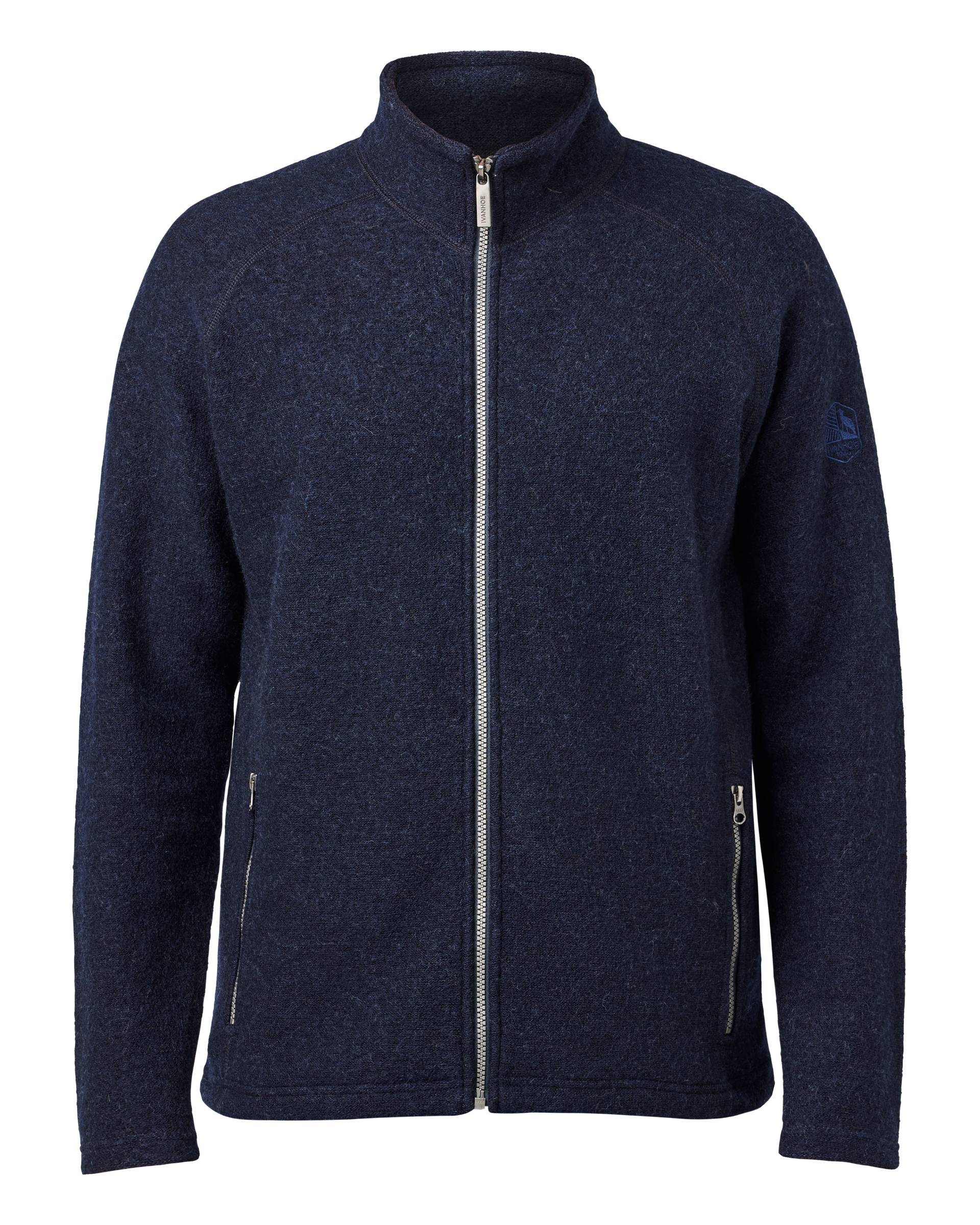 Ivanhoe Knitted in Sweden - Danny FZ | wollen herenvest met rits Light navy