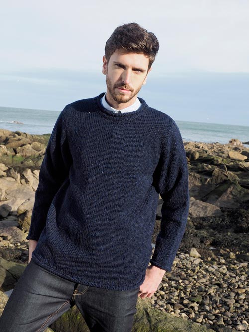 West End - K4594 | wollen herentrui Navy XXL