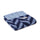 Tweedmill - Wide Chunky Herringbone scarf | sjaal van lamswol Navy Powder Blue