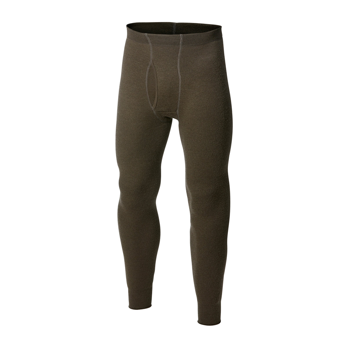 Woolpower - Long Johns 200 | wollen thermolegging met gulp Pine green