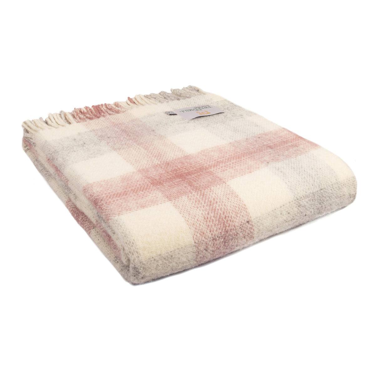 Tweedmill - Meadow check | wollen plaid Dusty Pink