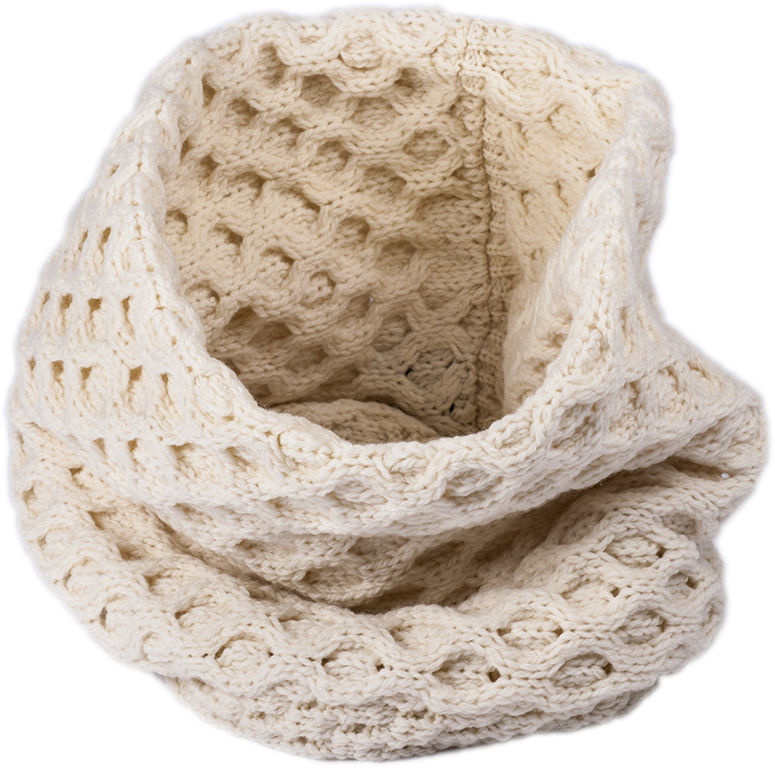 Aran Woollen Mills - B873 | merinowol colsjaal White