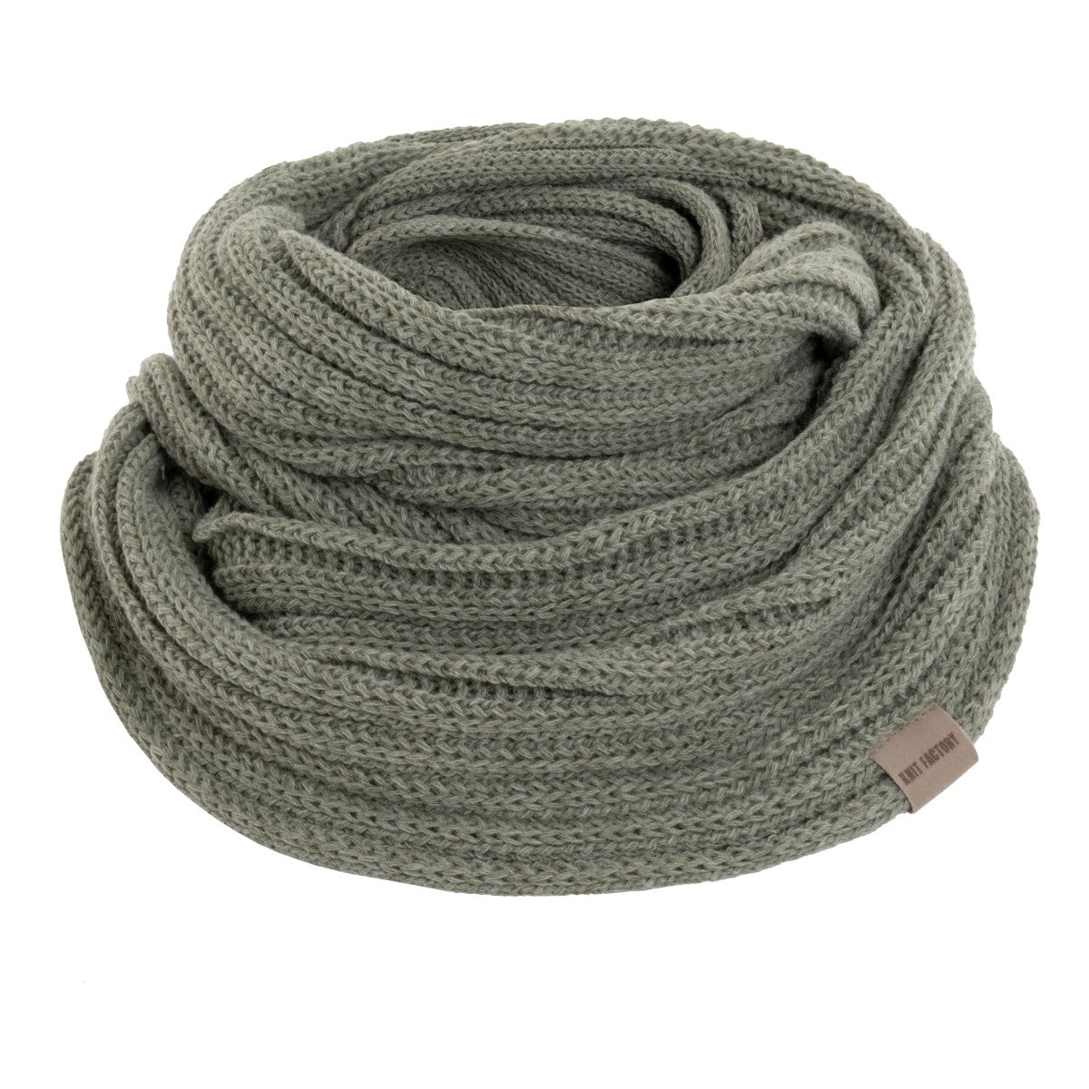 Knit Factory - Nica | gebreide colsjaal Urban Green