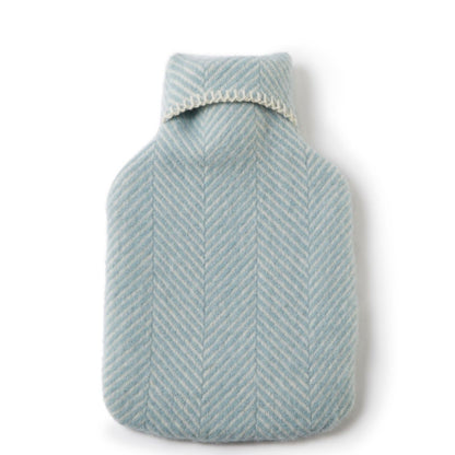 Tweedmill - Hot water bottle | wollen kruikzak met kruik Fishbone Duck Egg
